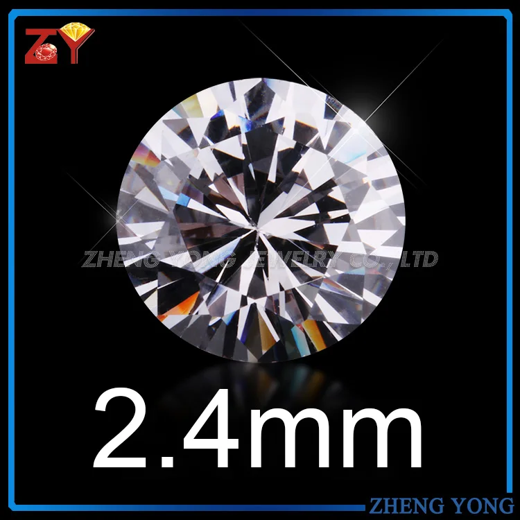 2.4mm-5A-1000pcs 1000 шт./лот AAAAA качество 0,8~ 3,0 мм белый кубический цирконий камень круглый блестящий огранки свободные CZ камень искусственные камни для ювелирных изделий - Цвет: 2.4mm-5A-1000pcs