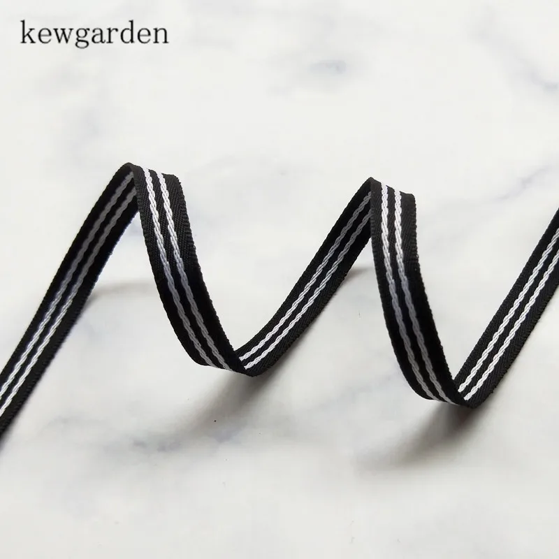 Kewgarden 10 мм крашеные атласные ленты в полоску вручную изготовленная лента для