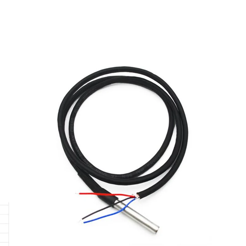 

Original Digital Temperature Probe Stainless Steel Packaging DS18B20 Temperature Sensor 3.0V-5.5V 1m cable