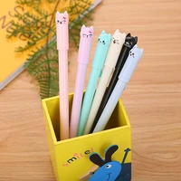 50csset creative stationery cap cat cartoon gel pen cute tail cat learning office water pen manufacturer direct