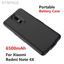 NTSPACE 6500mAh External Battery Power Bank Charging Case For Xiaomi Redmi Note 4X Battery Case Portable Powerbank Cover Case