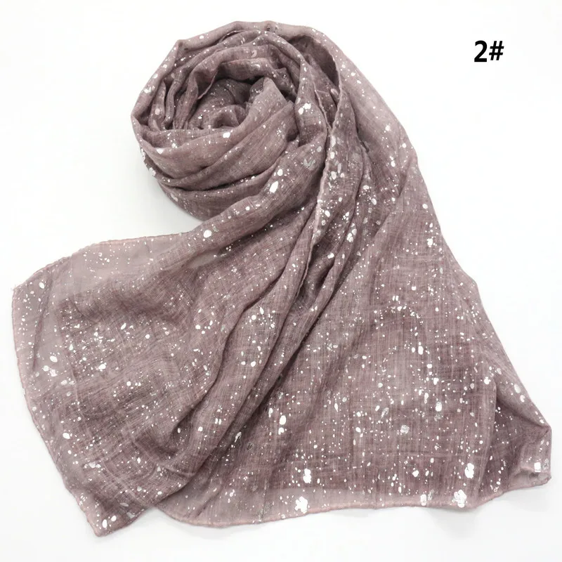 

Women Fashion Plain Solid Glitter Oversized Viscose Scarf Ladies Shimmer Shawls and Wraps Pashmina Hijab Bufandas Muslim Sjaal