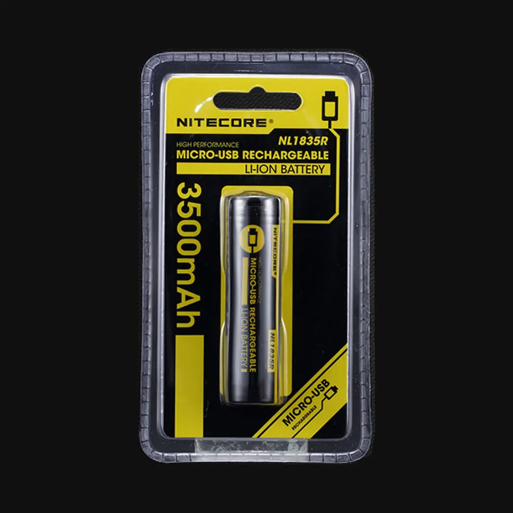 NITECORE NL1835R 3500 мА/ч Высокая производительность Встроенный Micro-USB зарядка Порты и