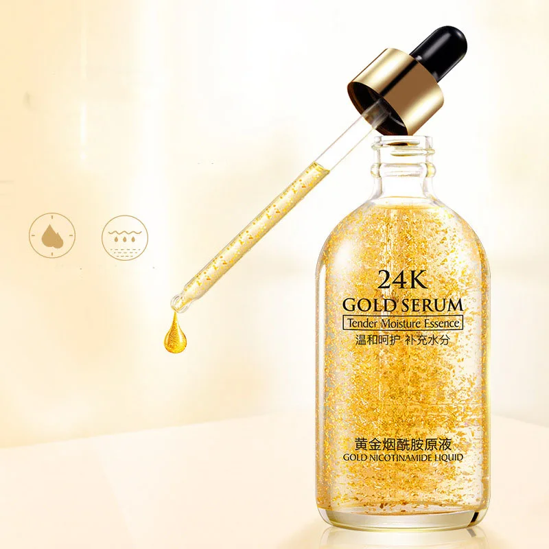 24k Gold уход за кожей лица Сыворотки Гиалуроновая кислота увлажняющий крем