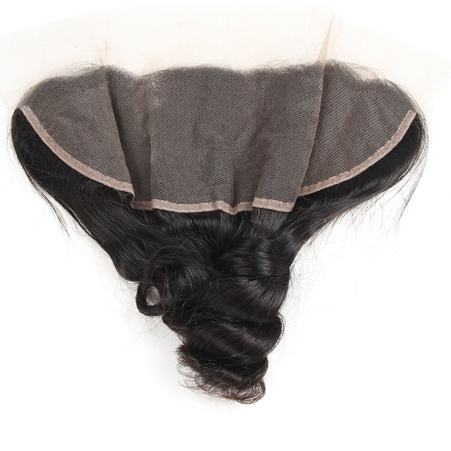 Peruvian Hair Bundles With Closure Non-Remy Human Loose Wave Frontal 13*4 And | Шиньоны и парики