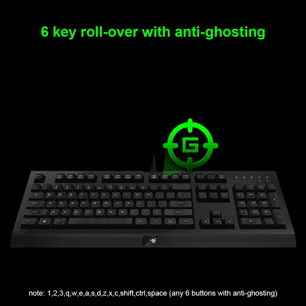 Проводная игровая клавиатура Razer с программируемыми клавишами 104 клавиши |