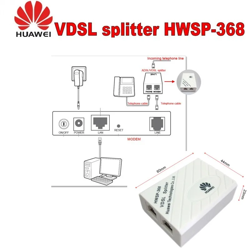 huawei сплиттер vdsl широкополосный телефон фильтр Surge молниезащиты анти шум для ADSL модем RJ11 адаптер