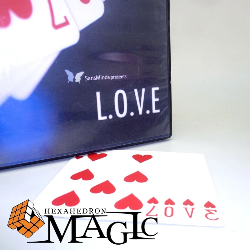 

L.O.V.E, любовь с трюком, велосипедные карты от SansMinds, крупный план, улица для девочек, волшебный трюк, продукт, бесплатная доставка