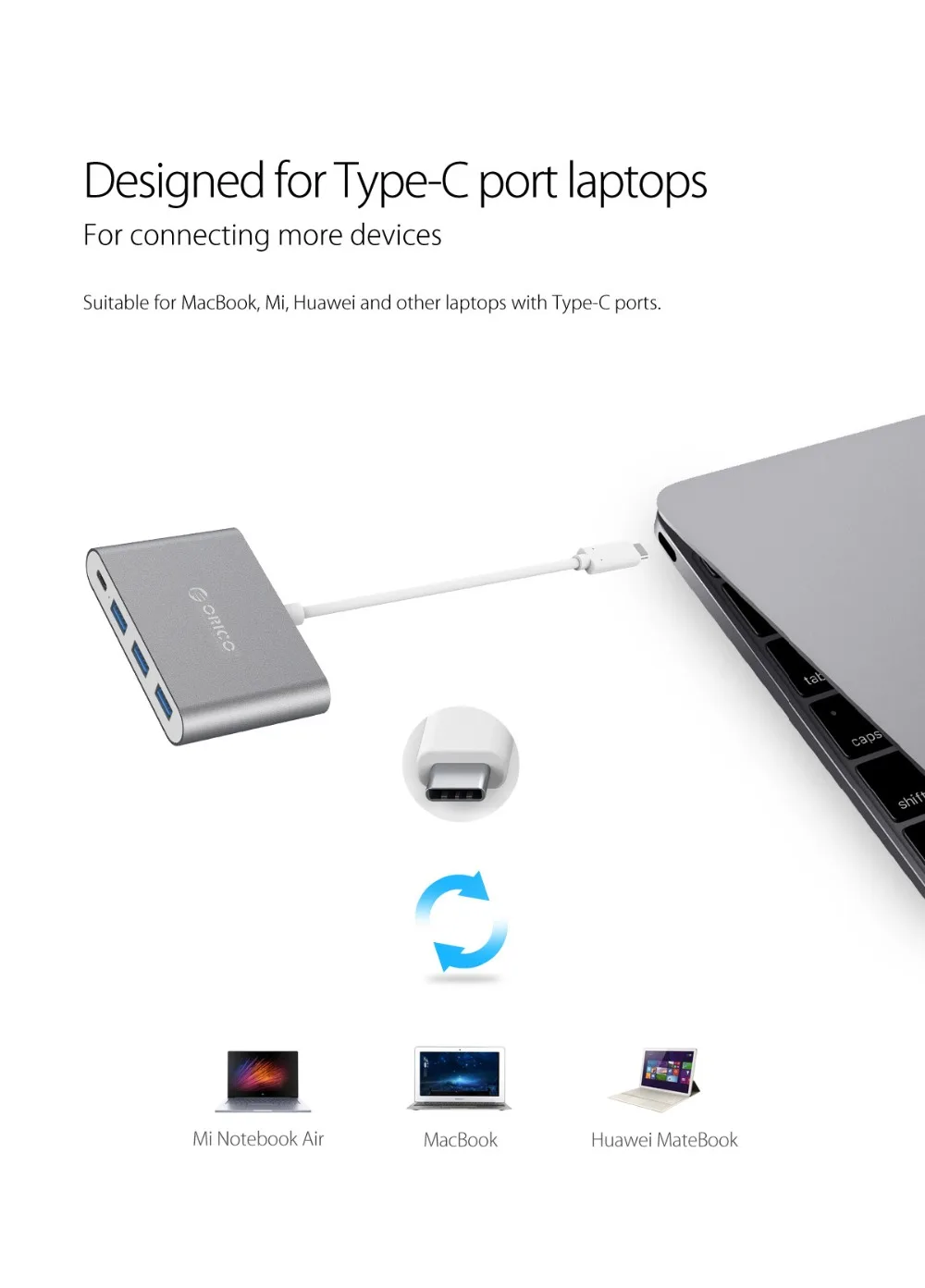 ORICO USB HUB Кабель-Переходник USB C на HDMI RJ45 VGA Тип-C PD адаптер для Mac/samsung Galaxy/huawei Тип C USB 3,0 концентратор