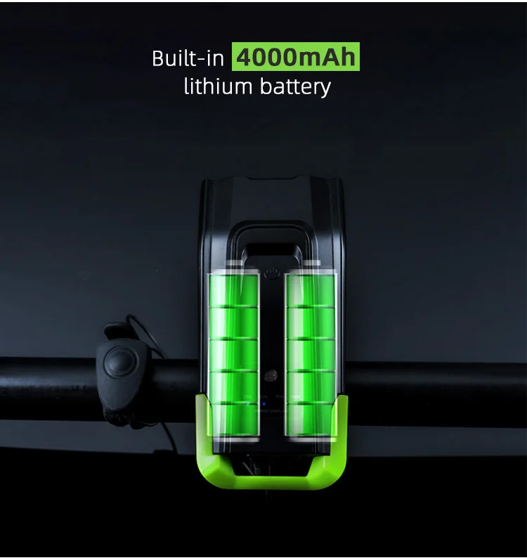 4000 Mah Bicycle Light 800 Lumen Bike Light Built in Battery USB Charge Smart Induction Cycling Light Waterproof Bike Accessory