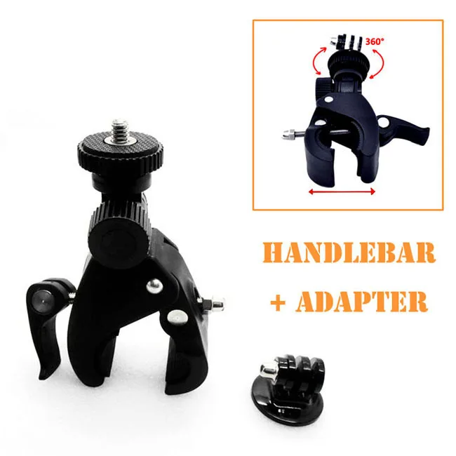Крепление для камеры на руль велосипеда/мотоцикла + адаптер штатива Gopro Hero3 2 1