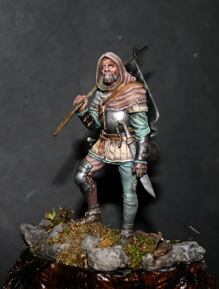 1/24 немецкий наемник XV Cent. Набор из смолы фигурка фильма GK волшебная роль без