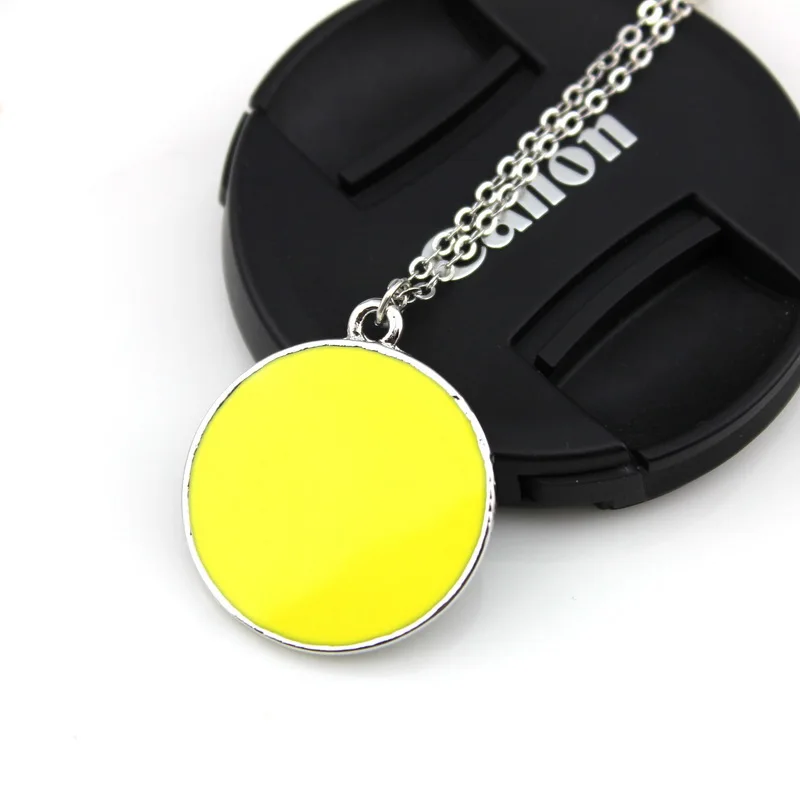 2020 спортивный костюм для малышей Цвет эмалированный круглый диск Кулон ожерелье