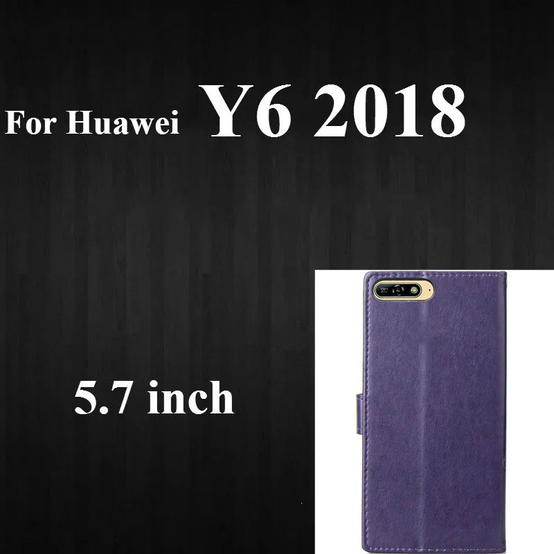 Huawei Y6 2018 Case For Huawei P20 P8 P10 P9 Lite Mini Honor 9 5A 6A 8 5C 7C 6X Mate 10 Lite Y3 Y5 II Y9 Y6 7A Pro P Smart Flip Case - Цвет: Huawei Y6 2018