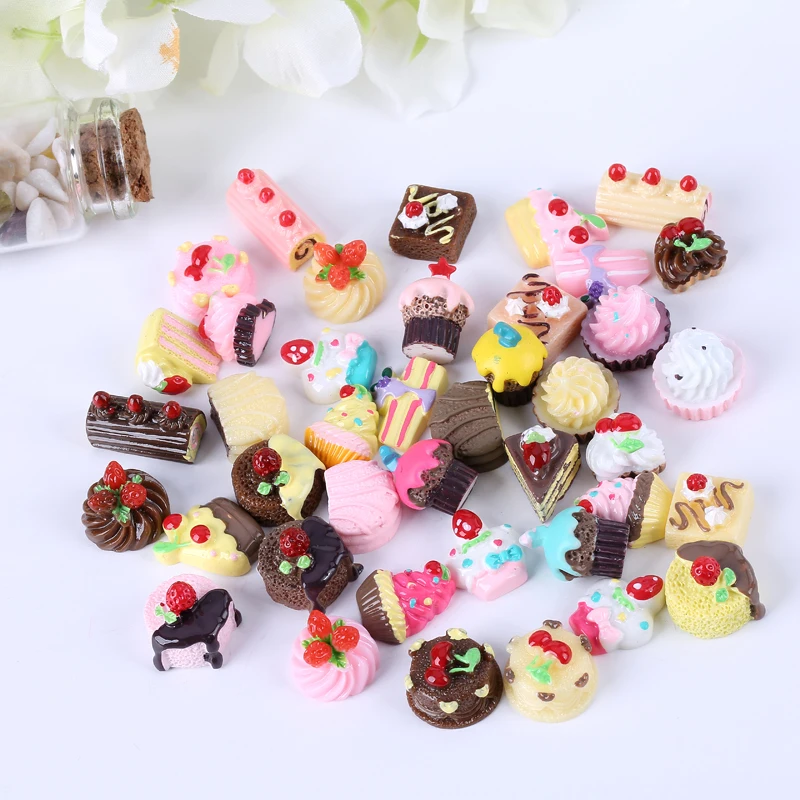 50 шт. рандомные миниатюрные искусственные бусины|jewelry beads|food beadsbeads beads |