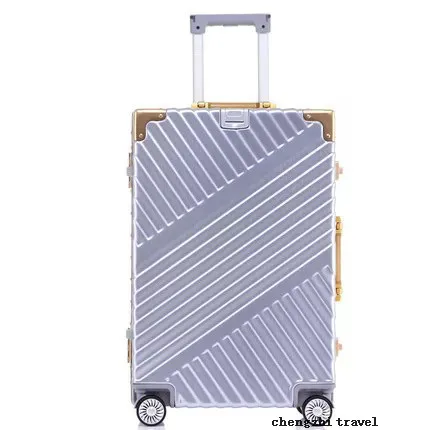 silver CHENGZHI 2" 24" 2" 29" дюймов роскошный бренд Алюминиевый Чемодан носить на чемодан для багажа на колесиках для путешествий - Цвет: silver