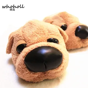 Зимние домашние забавные тапочки; Мужские хлопковые плюшевые тапочки с милой собачкой; Fantufas Chauson; Пара обуви; pantuflas de hombre invierno