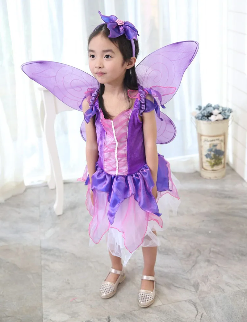 Детский костюм для девочек на Хэллоуин Забавный феи с насекомыми бабочками