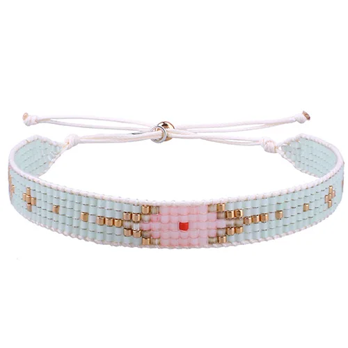 AZXK-181603F KELITCH Charm Bracelets Girls MIyuki Beaded Exquisite Friendship Bracelet New Crystal Bracelets - Окраска металла: AZXK-181603F
