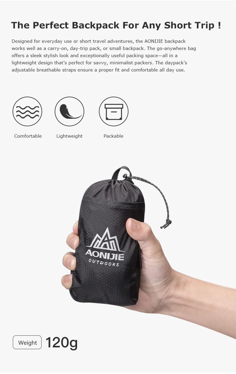 AONIJIE 25L складной рюкзак, легкая складная дорожная сумка, походная, походная, уличная, H945
