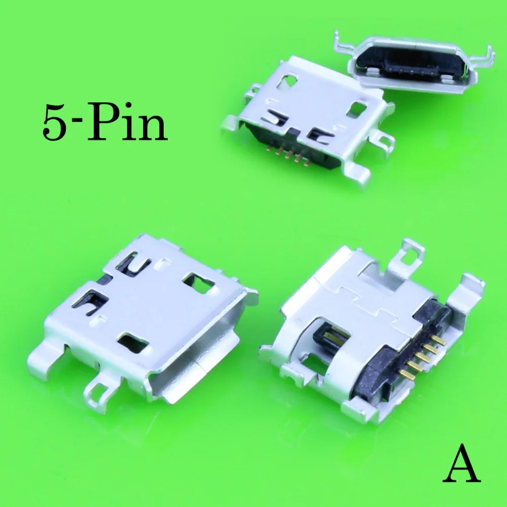 YuXi Micro USB Connector 5P heavy plate B type no side Female Jack For Mobile Mini repair mobile tablet Tail plug Lenovo | Мобильные