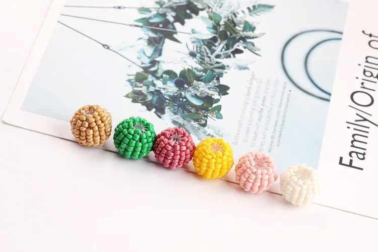 DIY handmade jewelry accessories flat beads preparation of perforated bead earrings pendant materials lucky | Украшения и