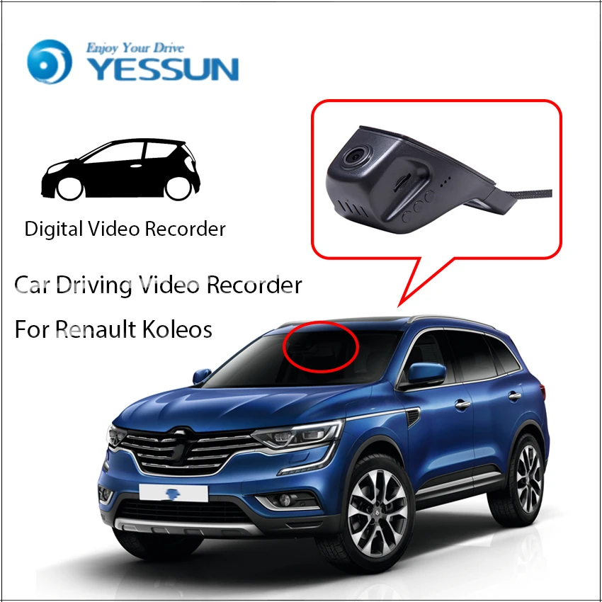 YESSUN фронтальная камера видеорегистратор для автомобиля цифровой Renault Koleos HD 1080P не