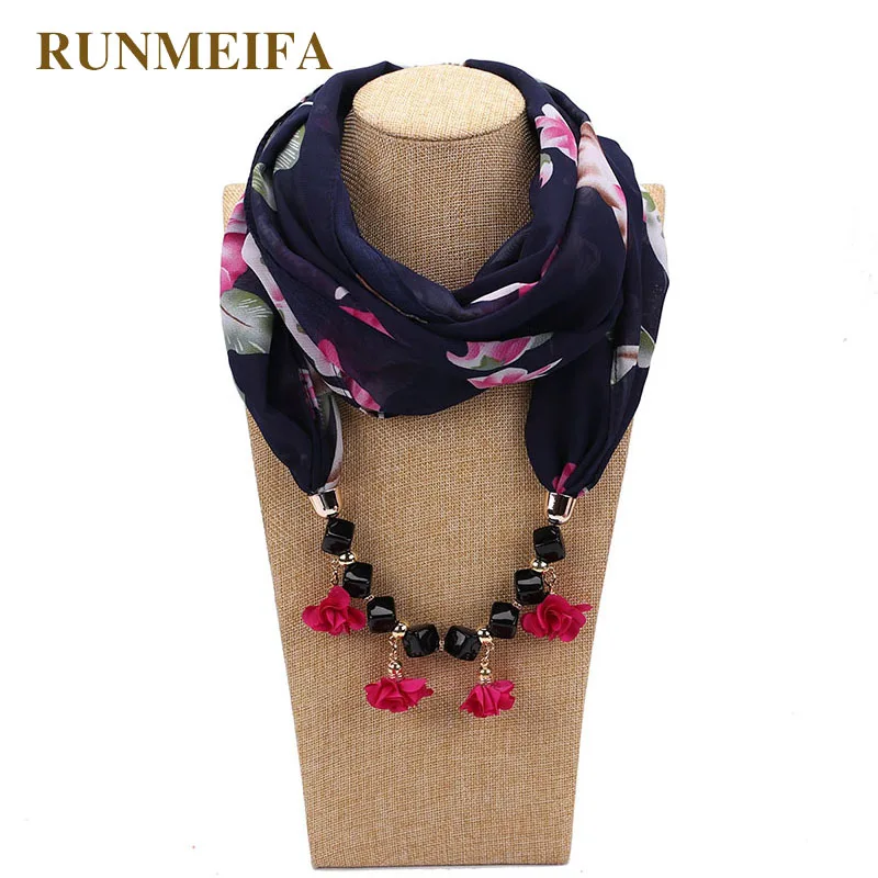 RUNMEIFA сплав ожерелье драгоценность шаль Национальный Ветер шифон женская шея