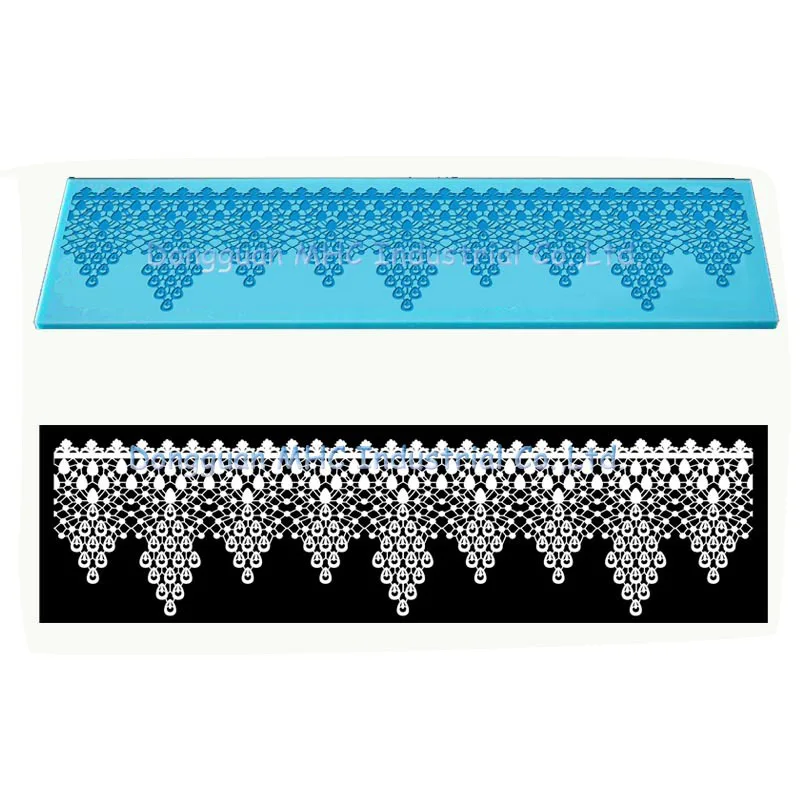 

Hot 1 pc Border silicone lace mold fondant mold cake decorating tools chocolate gumpaste mold wedding cake decoraton CK-SM-121