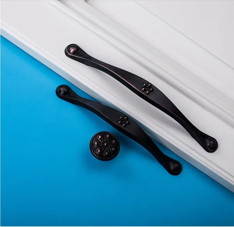 Антикварные черные кофейные ручки деревенские ящики цинковые сплав кухонный