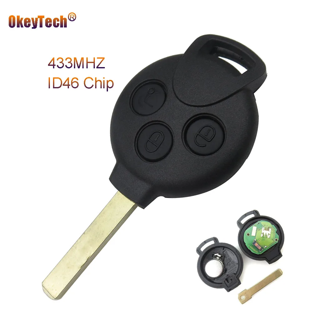 Okeytech 3 кнопки сменный пульт дистанционного управления автомобильный ключ