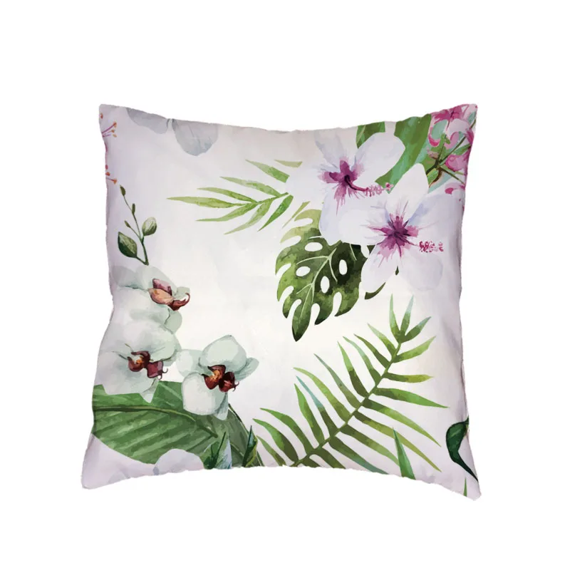 Наволочка с изображением свежих растений Модный чехол для подушки красными