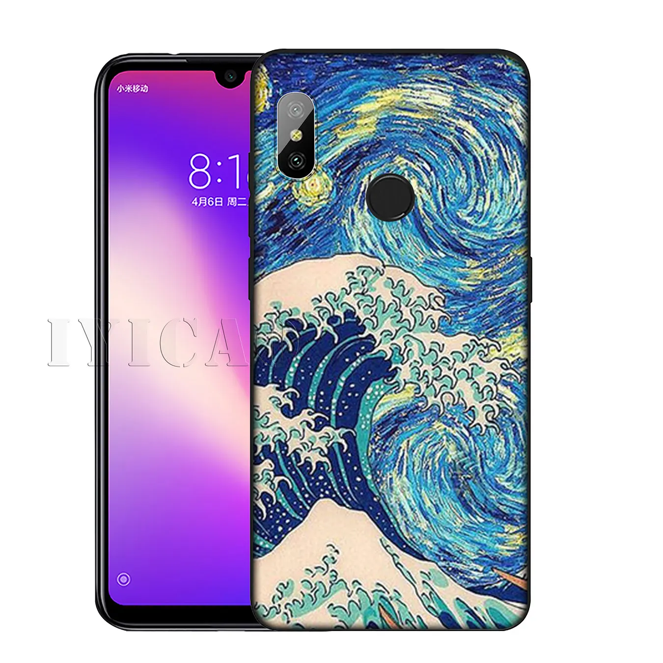 Мягкий силиконовый чехол IYICAO The Great Wave Off Kanagawa для Xiaomi Redmi K20 8A 7A 6A 5A S2 4X 4A GO Note 8 7 5 Plus 6