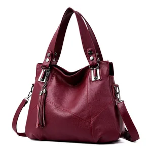 Genuine Leather Handbags Luxury Fashion Women Shoulder Bags Soft Sheepskin Real Leather Crossbody Bags for Women A204