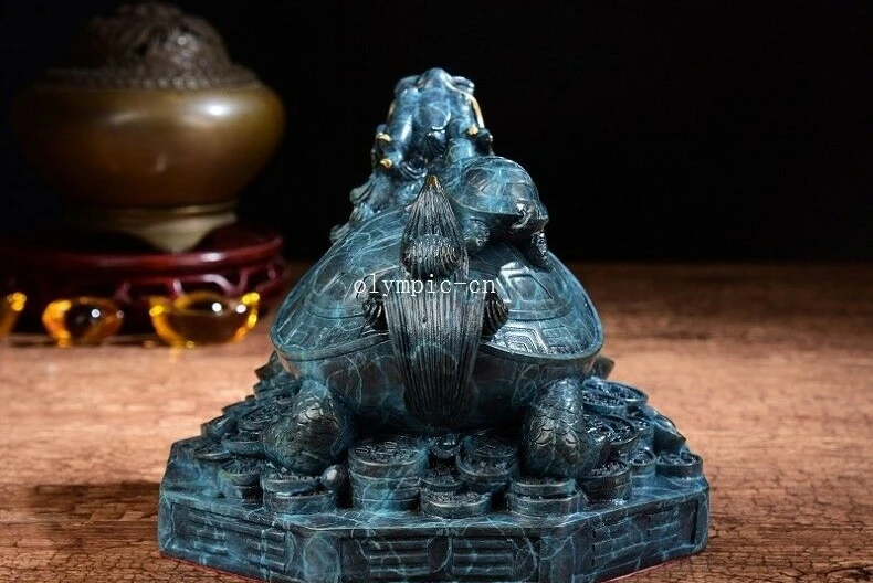 7'' bronze exorcise evil spirits bring treasure Eight-Diagram dragon turtle | Дом и сад