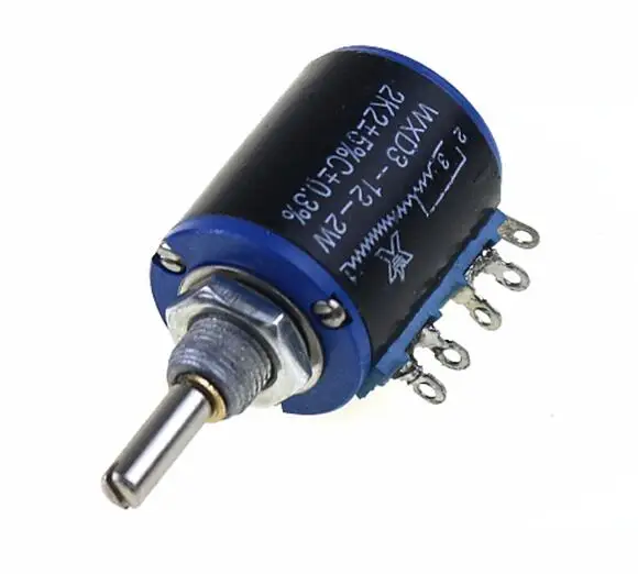 1 шт. Φ 2 Вт 1K k 3 4 7 10k 22k 47k Ohm вращающийся многооборотный конический потенциометр