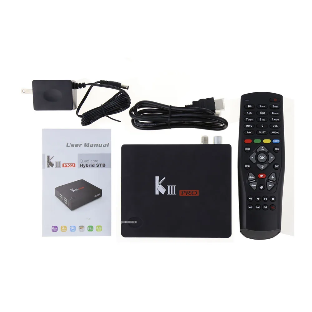 ТВ приставка MECOOL KIII PRO Amlogic S912 S2 T2 DVB Octa Core Smart Android 6 0 3G 16G двухдиапазонный WiFi 1000M