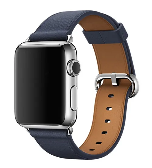 Кожаный ремешок для apple watch, ремешок apple watch 5, 4, 3, ремешок 42 мм, 44 мм, ремешок correa iwatch 5, 38 мм, 40 мм, Классическая пряжка, браслет, ремень