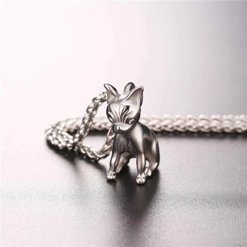 Колье с подвеской в виде собаки чихуахуа золотого/черного цвета из нержавеющей