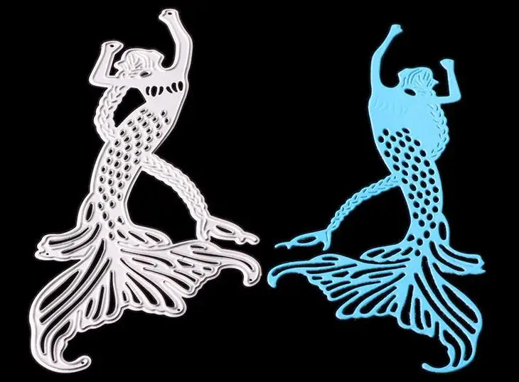 Металлические штампы русалка для оформления фотоальбомов ремесленный шаблон