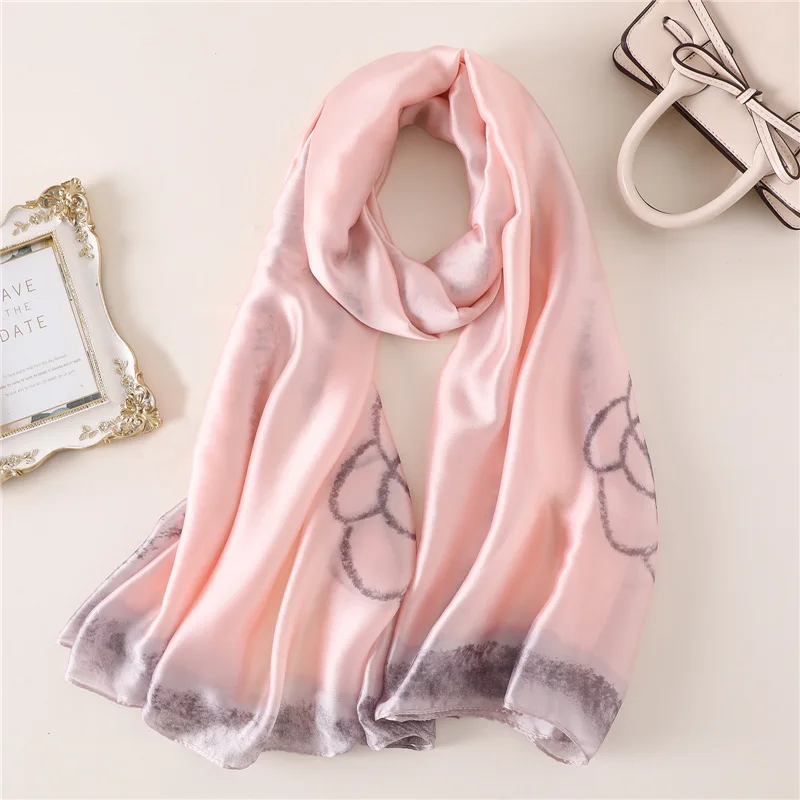 FS24pink Роскошный шарф для женщин, дизайнерские,, женские пляжные шали и накидки, дамские пашмины шарфы, шелковые волосы, хиджаб, повязка на голову - Цвет: FS24pink