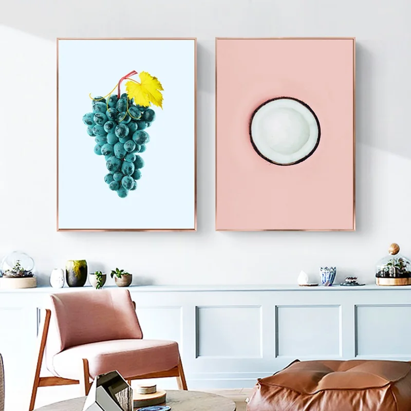 Fruit Nordic Poster Pineapple Cuadros Decoracion Avocado Wall Pictures For Living Room Banana Art Canvas Painting Unframed | Дом и сад