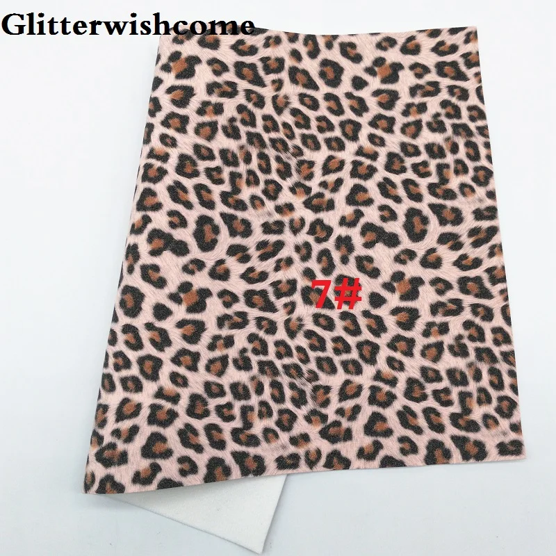Glitterwishcome 21X29 см A4 размер винил для бантов с леопардовым принтом на замше искусственная кожа листы для бантов, GM080A