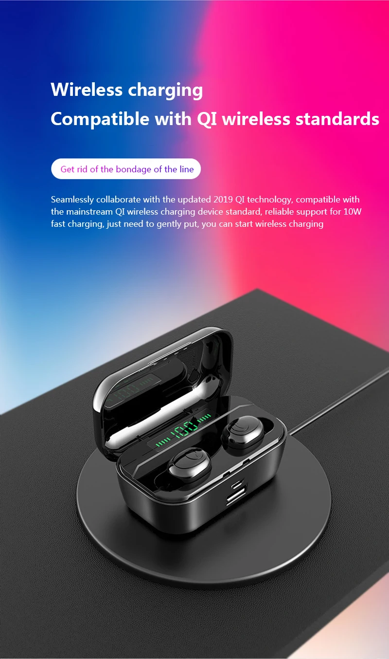 YEINDBOO настоящие TWS беспроводные наушники Bluetooth 5,0 Светодиодный дисплей питания CVC8.0 DSP шумоподавление Спортивная гарнитура 3500 мАч Внешний аккумулятор
