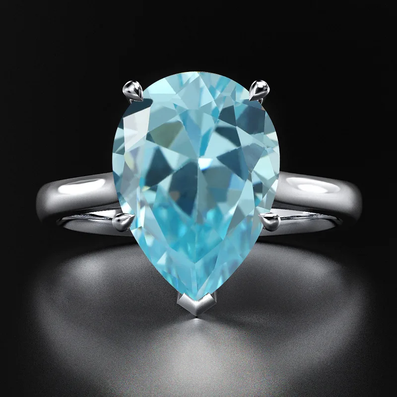 Кольцо с розовым сапфиром OneRain свадебное помолвка Белое Золото из стерлингового