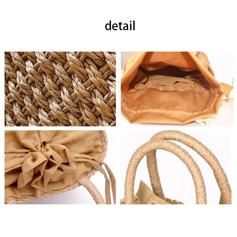 Женская плетеная Сумка ручной работы Плетеная соломенная сумка в форме корзины