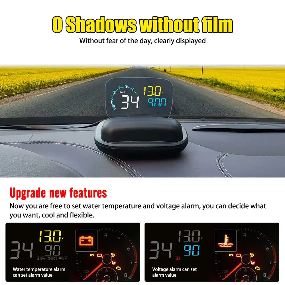 Автомобильный HUD дисплей C600 бортовой OBD2 II Предупреждение предупреждения о