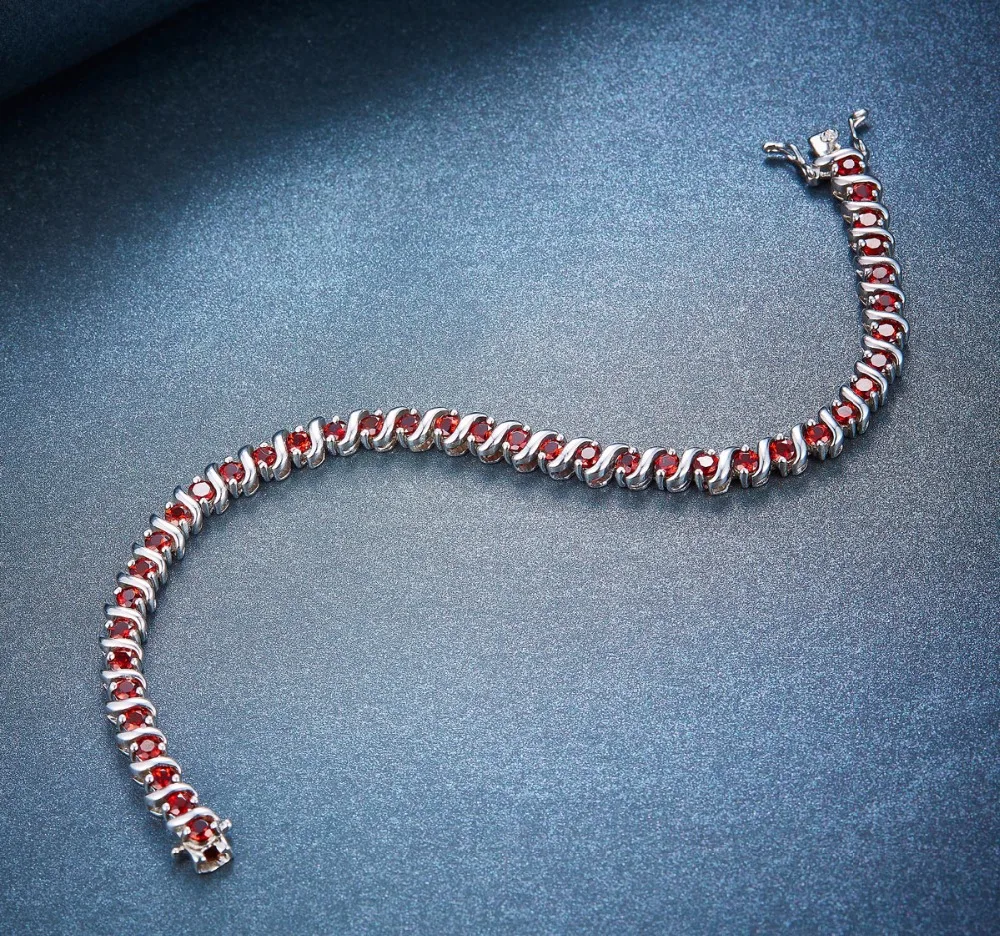 Женский браслет из серебра 925 пробы с натуральным гранатом 7 25 карата|bracelets for|bracelets