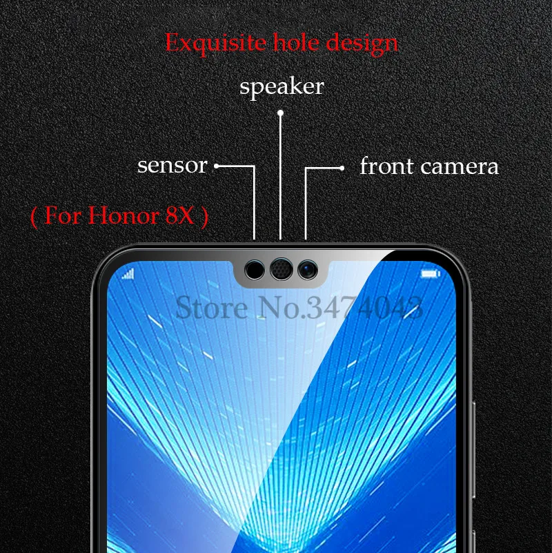 2 шт./лот, закаленное стекло для huawei Honor 8A 8X 8C, защита экрана, полное покрытие, стекло для huawei Honor 8C 8X MAX, защитная пленка