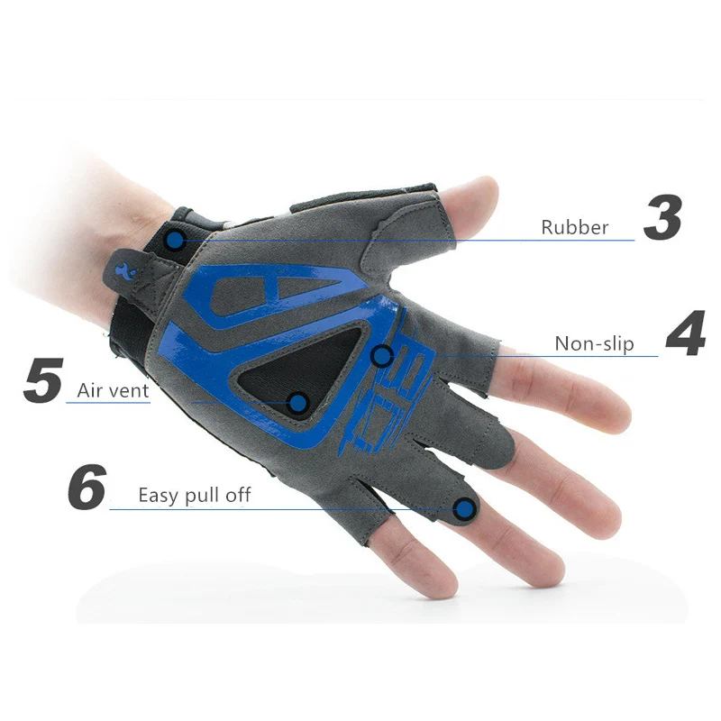 Pro Половина перчатки пальцев Для мужчин для Фитнес спортивные Вес подъема